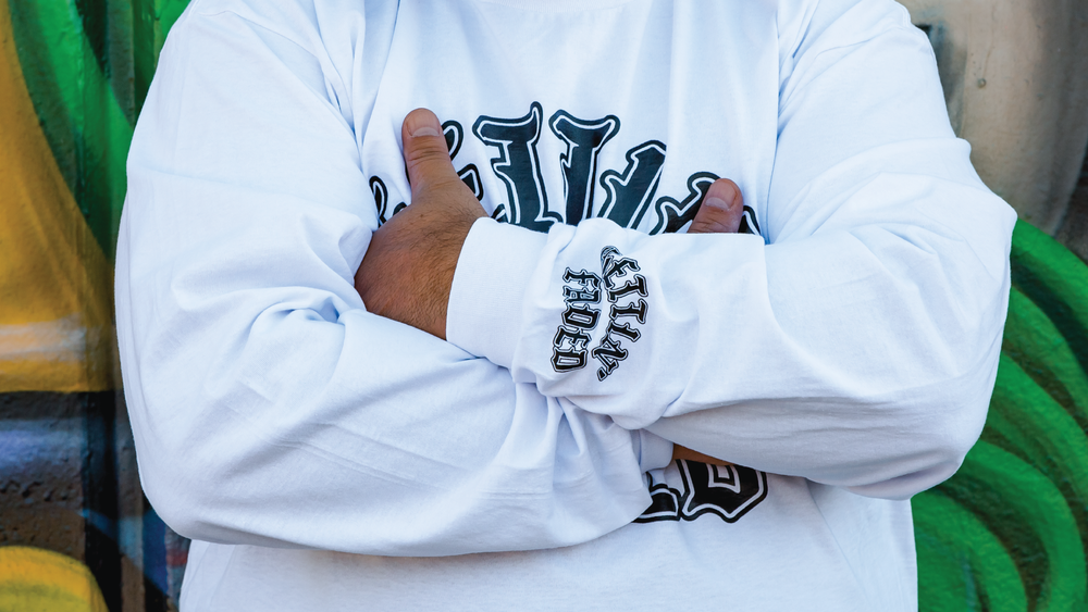 Gettin Faded Website Banner Image Los Angeles White Shirt Long Sleeve