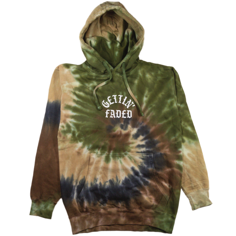 Faded tie shop dye hoodie